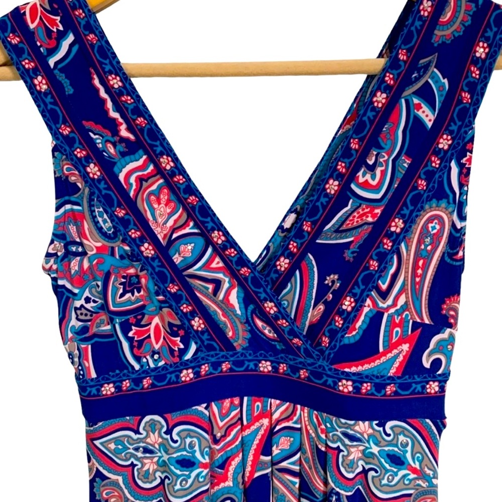 INC International Concepts Blue Pink Sleeveless Wrap Tank Top